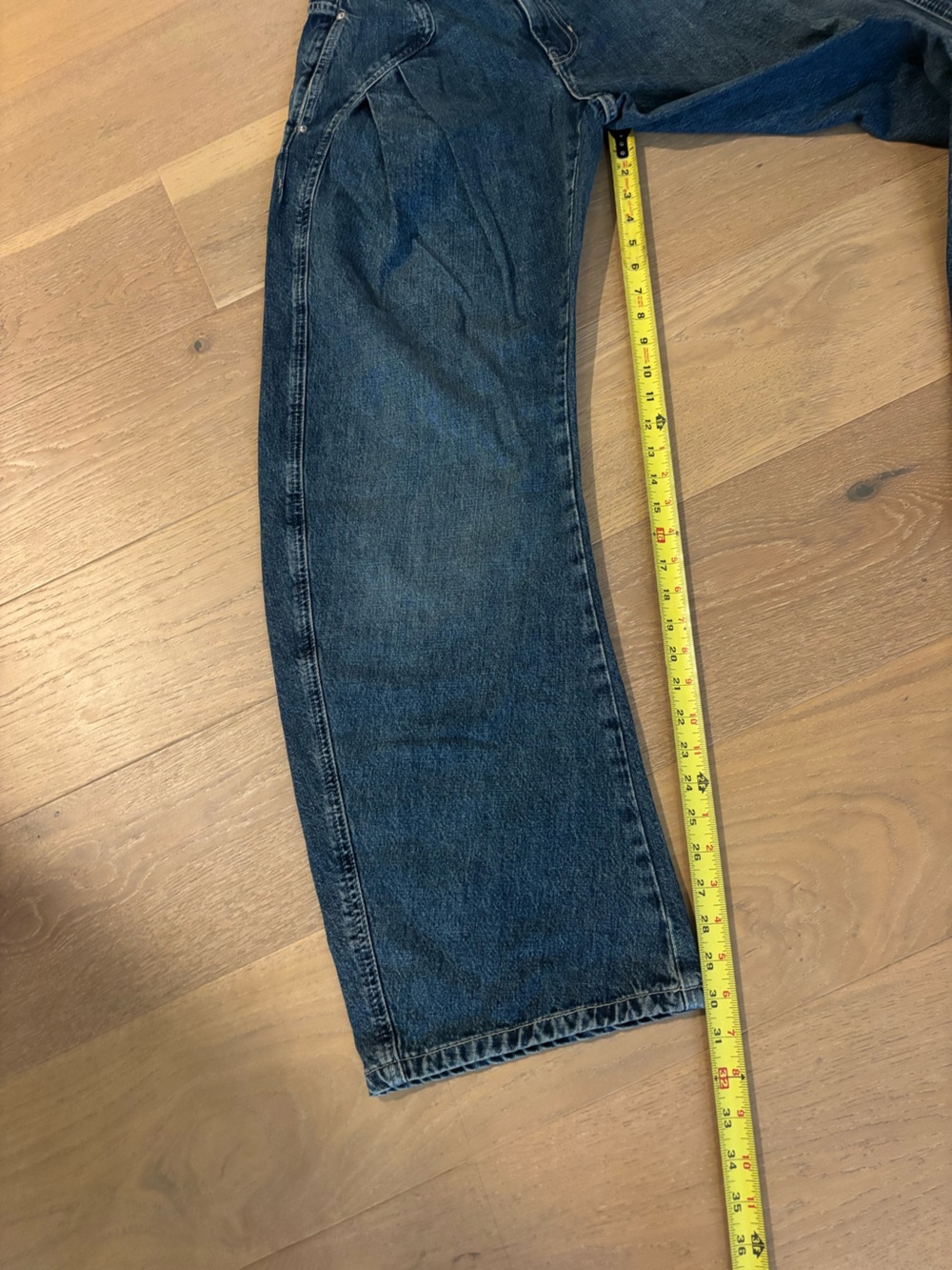 Free People We The Free Golden Hour Trouser Jeans 26 NWT Deacon Blue Pleated - Picture 13 of 13